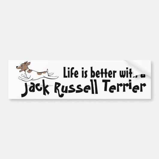 Het leven is beter JRT-bumpersticker Bumpersticker (Voorkant)