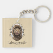 Het leven is beter Labradoodle Sleutelhanger (Achterkant)