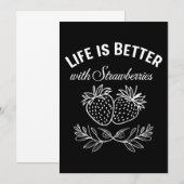 Het leven is beter met aardbeien kaart (Voorkant / Achterkant)