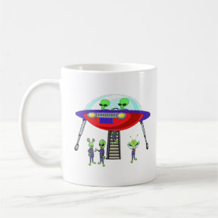 Het leven is beter met aliens Funny Quirky Humor Koffiemok