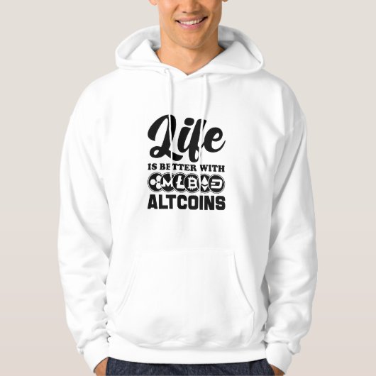 Het leven is beter met altcoins hoodie (Voorkant)