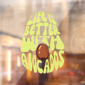 Het leven is beter met Avocados Raamsticker (Vel 2)