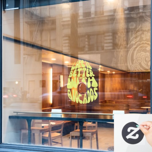Het leven is beter met Avocados Raamsticker (Cafe Raam)