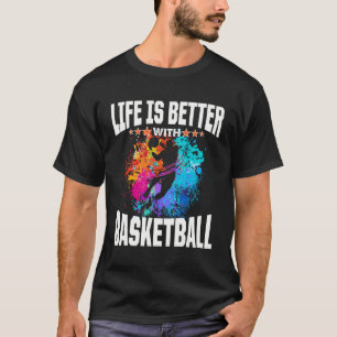 Het leven is beter met Basketbal Coach Gift Funny  T-shirt
