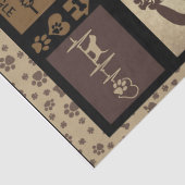 "Het leven is beter met beagle, Hondenliefhebber Tissuepapier (Detail)