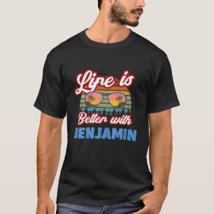 Het leven is beter met Benjamin Funny Mannen/Boy/B T-shirt