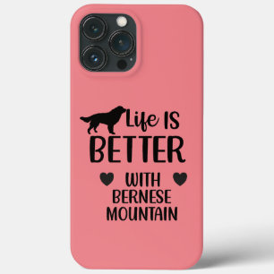 Het leven is beter met bernese Dog, Bernese Lover Case-Mate iPhone Case