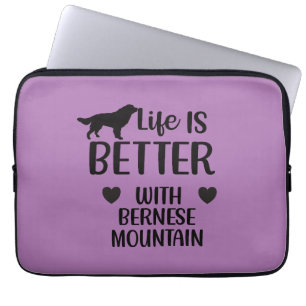 Het leven is beter met bernese Dog, Bernese Lover Laptop Sleeve