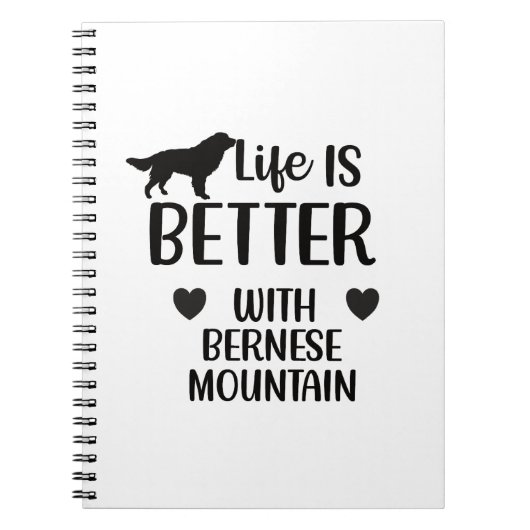 Het leven is beter met bernese Dog, Bernese Lover Notitieboek (Voorkant)