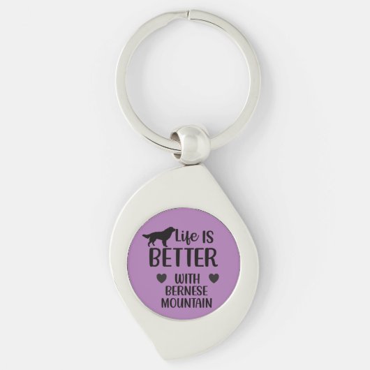 Het leven is beter met bernese Dog, Bernese Lover Sleutelhanger (Voorkant)
