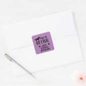 Het leven is beter met bernese Dog, Bernese Lover Vierkante Sticker (Envelop)