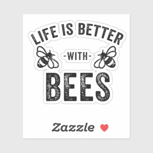 Het leven is beter met bijen koele honing bij dier sticker (Vel)