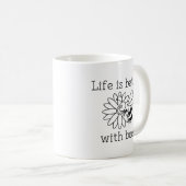 Het leven is beter met bijen koffiemok (Voorkant rechts)