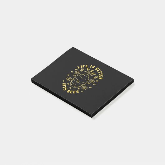 Het leven is beter met bijen post-it® notes (Schuin)