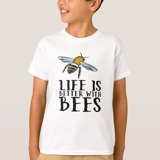 Het leven is beter met bijen t-shirt (Voorkant)