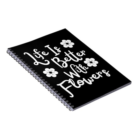 Het leven is beter met bloemen notitieboek (Rechterzijde)