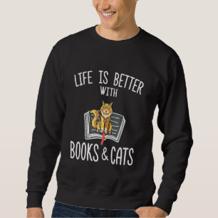 Het leven is beter met boeken Katten Maine Coon Ka Trui