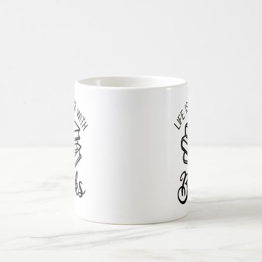 Het leven is beter met boeken koffiemok (Center)