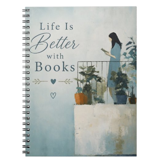 Het leven is beter met boeken notitieboek (Voorkant)