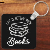 Het leven is beter met boeken sleutelhanger (Achterkant)