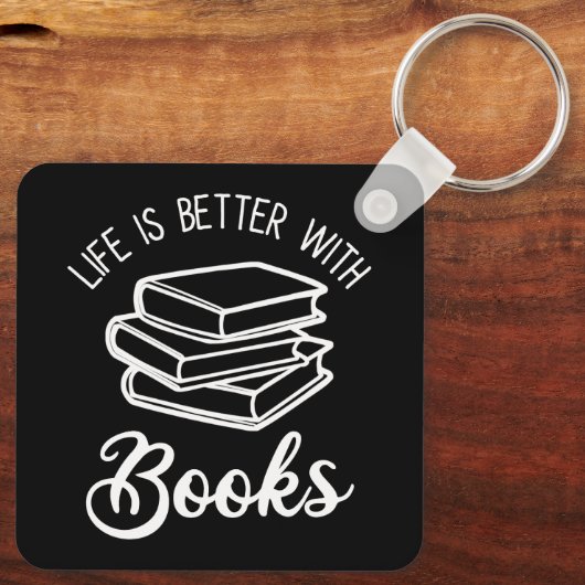 Het leven is beter met boeken sleutelhanger (Achterkant)