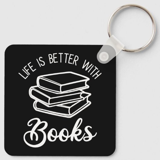 Het leven is beter met boeken sleutelhanger (Achterkant)