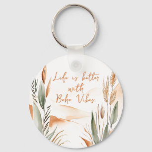 Het leven is beter met Boho Vibes - Boho Sleutelhanger