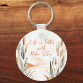 Het leven is beter met Boho Vibes - Boho Sleutelhanger (Voorkant)
