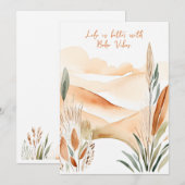 Het leven is beter met Boho Vibes - w / schrijfrui Feestdagenkaart (Voorkant / Achterkant)