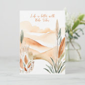 Het leven is beter met Boho Vibes - w / schrijfrui Feestdagenkaart (Staand voorkant)