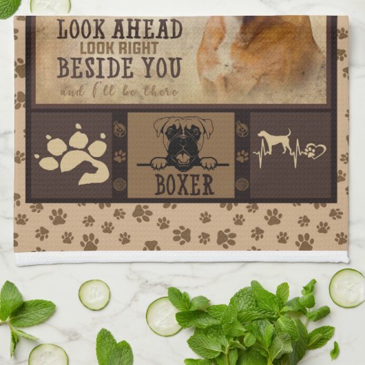 Het leven is beter met Boxer Fleece Blanket, Dog L Theedoek (Gevouwen)