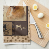 Het leven is beter met Boxer Fleece Blanket, Dog L Theedoek (Quarter Fold)