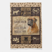 Het leven is beter met Boxer Fleece Blanket, Dog L Theedoek (Verticaal)