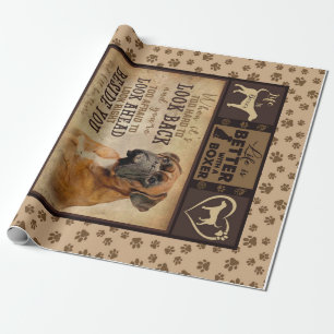 Het leven is beter met Boxer fleece deken, hondenl Cadeaupapier