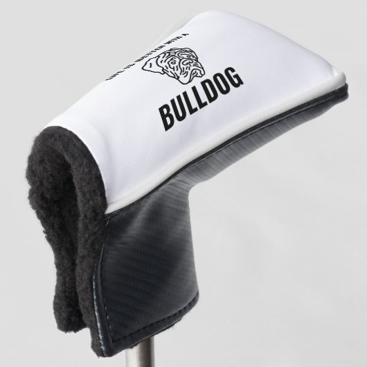 Het leven is beter met bulldogs grappige huisdiere golfheadcover (3/4 voorkant)