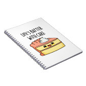 Het Leven Is Beter Met Cake Grappige Cake Woordspe Notitieboek (Rechterzijde)