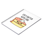 Het Leven Is Beter Met Cake Grappige Cake Woordspe Notitieboek (Linkerzijde)