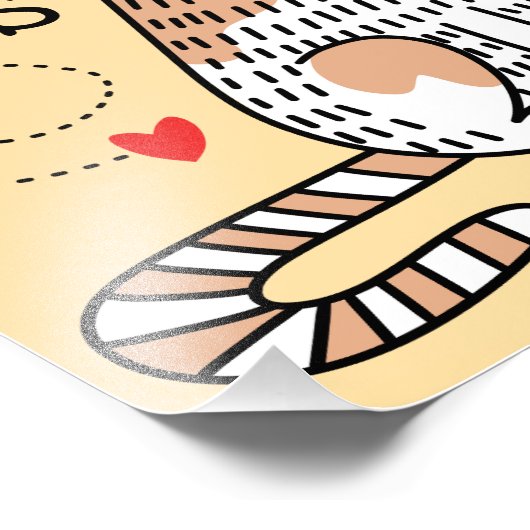 Het leven is beter met Cats Doodle Foto Afdruk (Hoek)