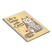 Het leven is beter met Cats Doodle Notitieboek (Rechterzijde)