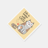 Het leven is beter met Cats Doodle Servet (Hoek)