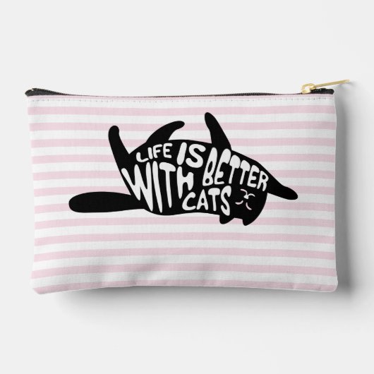 Het leven is beter met Cats - Fun Typography Schat Etui (Achterkant)
