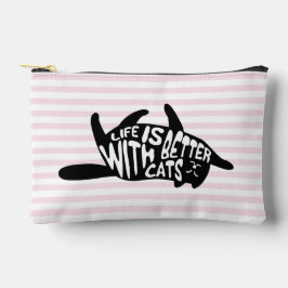 Het leven is beter met Cats - Fun Typography Schat Etui