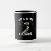 Het leven is beter met Cockatiel Parrot Birds eige Mok (Midden)