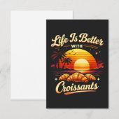 Het Leven Is Beter Met Croissants Bedankkaart (Voorkant / Achterkant)