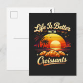 Het Leven Is Beter Met Croissants Briefkaart (Voorkant / Achterkant)