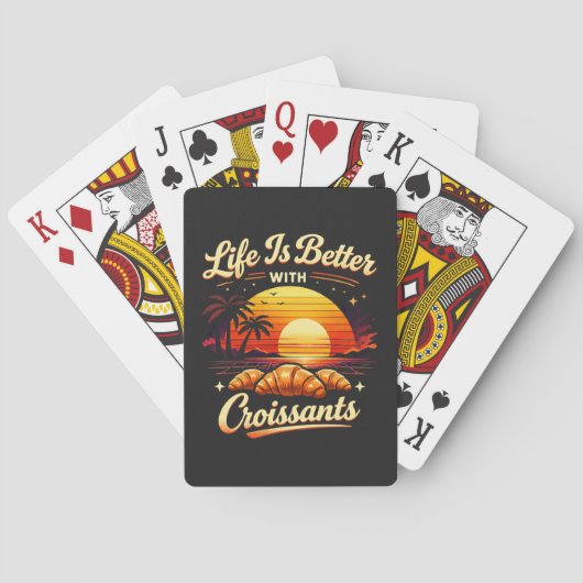 Het Leven Is Beter Met Croissants Pokerkaarten (Achterkant)