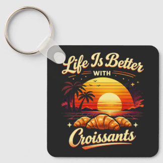 Het Leven Is Beter Met Croissants Sleutelhanger