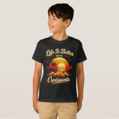Het Leven Is Beter Met Croissants T-shirt (Voorkant volledig)