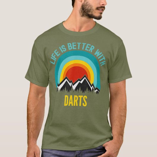 Het leven is beter met Darts Hobbyist Gift T-shirt (Voorkant)