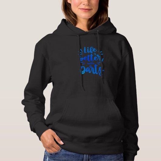 Het leven is beter met Darts Player Bullseye Tri Hoodie (Voorkant)